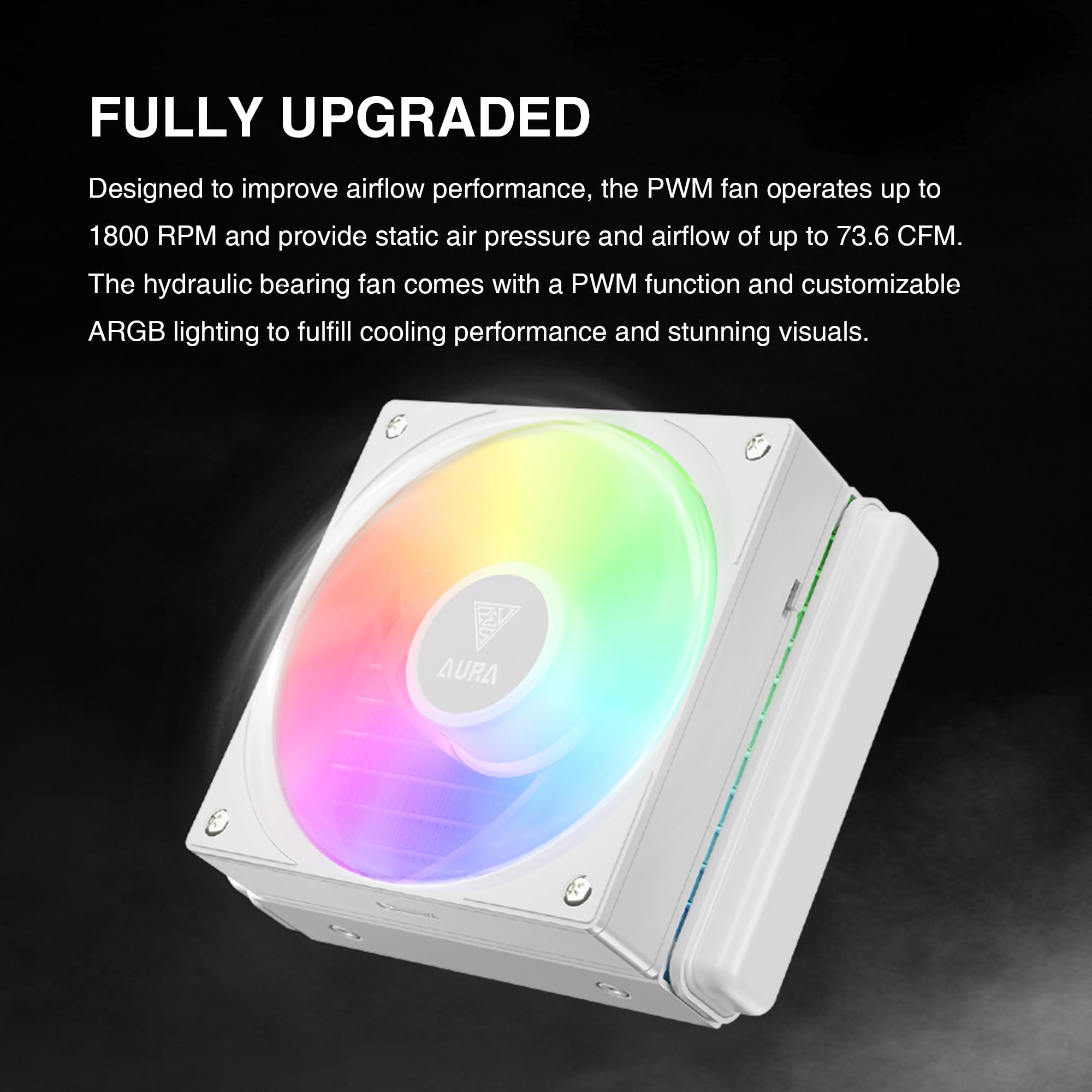 GAMDIAS 120mm AIO Water Cooler for CPU, Motherboard ARGB SYNC